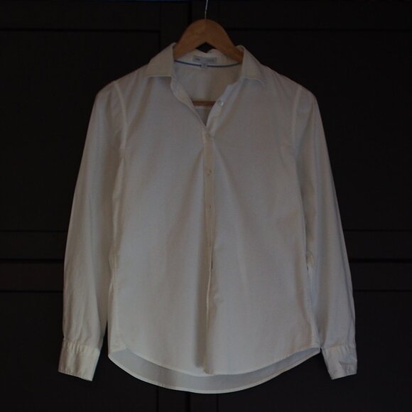 Gap | White Long Sleeve Shirt, Stretch Fitted - Picture 1 of 4